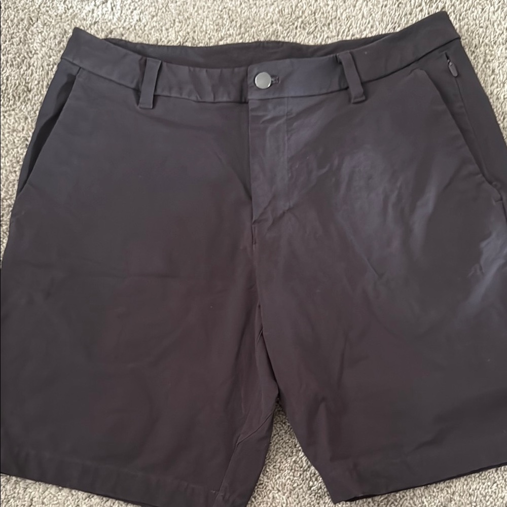lululemon athletica Black Twill Men Shorts size 33 BRAND NEW